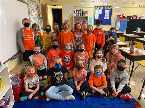 Ms. Marucha's class with Unity Day T-Shirts